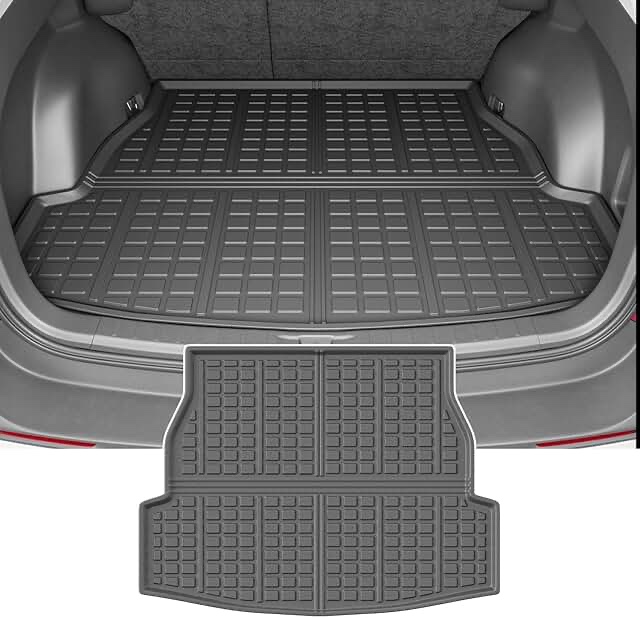 powoq Trunk Mat Compatible with 2019 2020 2021 2022 2023 Toyota RAV4 Cargo Mat TPE Material Cargo Liner Trunk Liner Replacement for Toyota RAV4 Accessories (Fit 2019-2023, Rear Trunk Mat) Rear Trunk Mat Fit 2019-2023