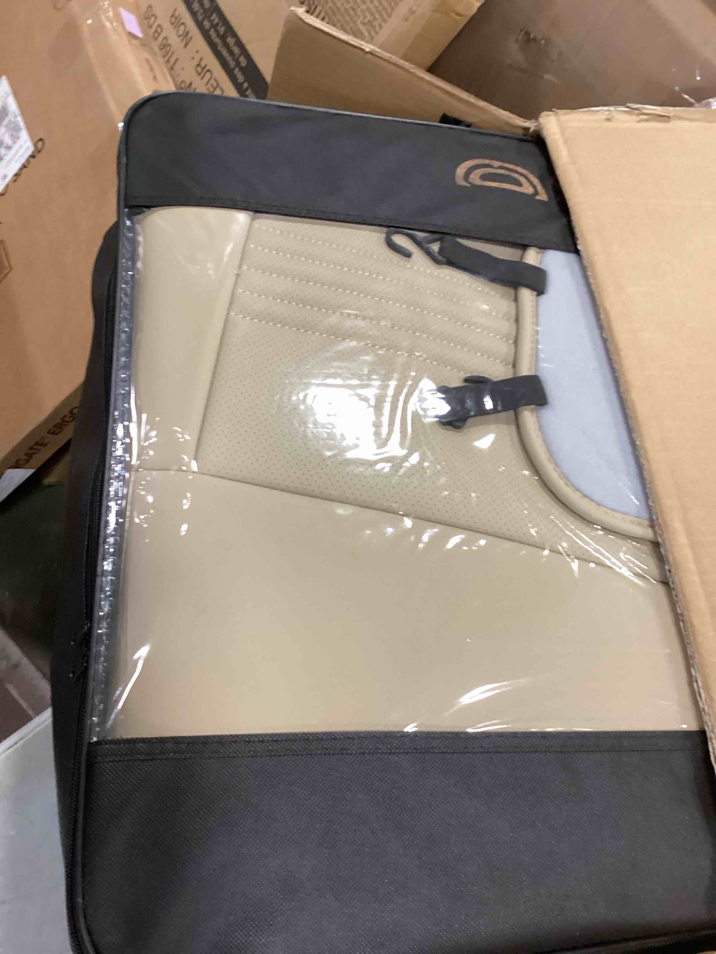 Coverado Seat Covers, Car Seat Covers Full Set, Beige Car Seat Cover, Car Seat Covers Front Seats Back Seat Cover, Waterproof Car Seat Cushion,Leather Seat Cover Seat Protector Universal Fit Most Cars