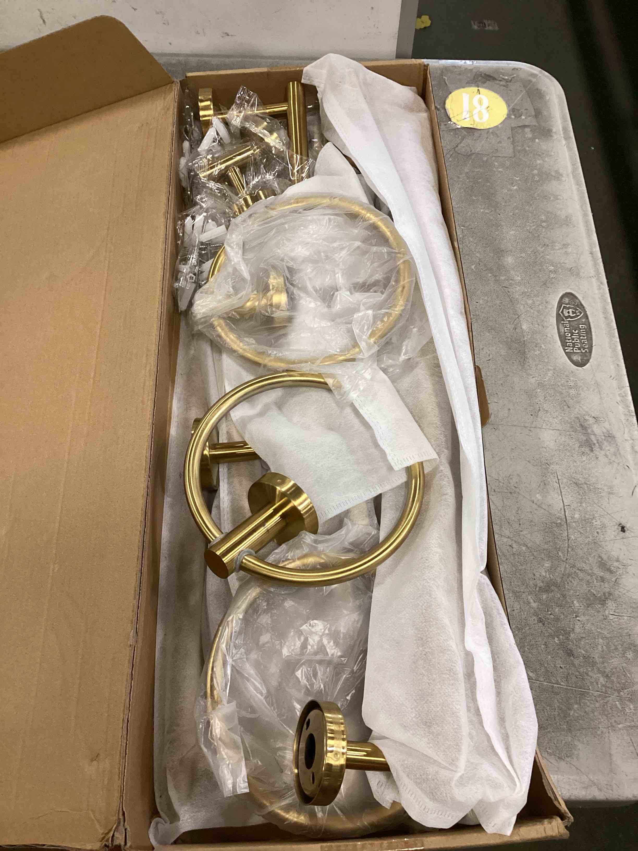 Gisafai 15 Piece Bathroom Hardware Set, 23.6 Inch Brushed Towel Bar Ring Toilet Paper Holder Robe Towel Hook, Sus304 Stainless Steel Bathroom Accessory Set Wall Mounted(GOLD)