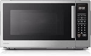 TOSHIBA ML4-EM22PAIT(SS) Countertop Microwave Oven with Sensor Cook, 6 Auto Menus, Origin Inverter, Child Lock, 2.2 Cu Ft for Large Family, 16.5 Inch Removable Turntable, 1200W, Stainless Steel