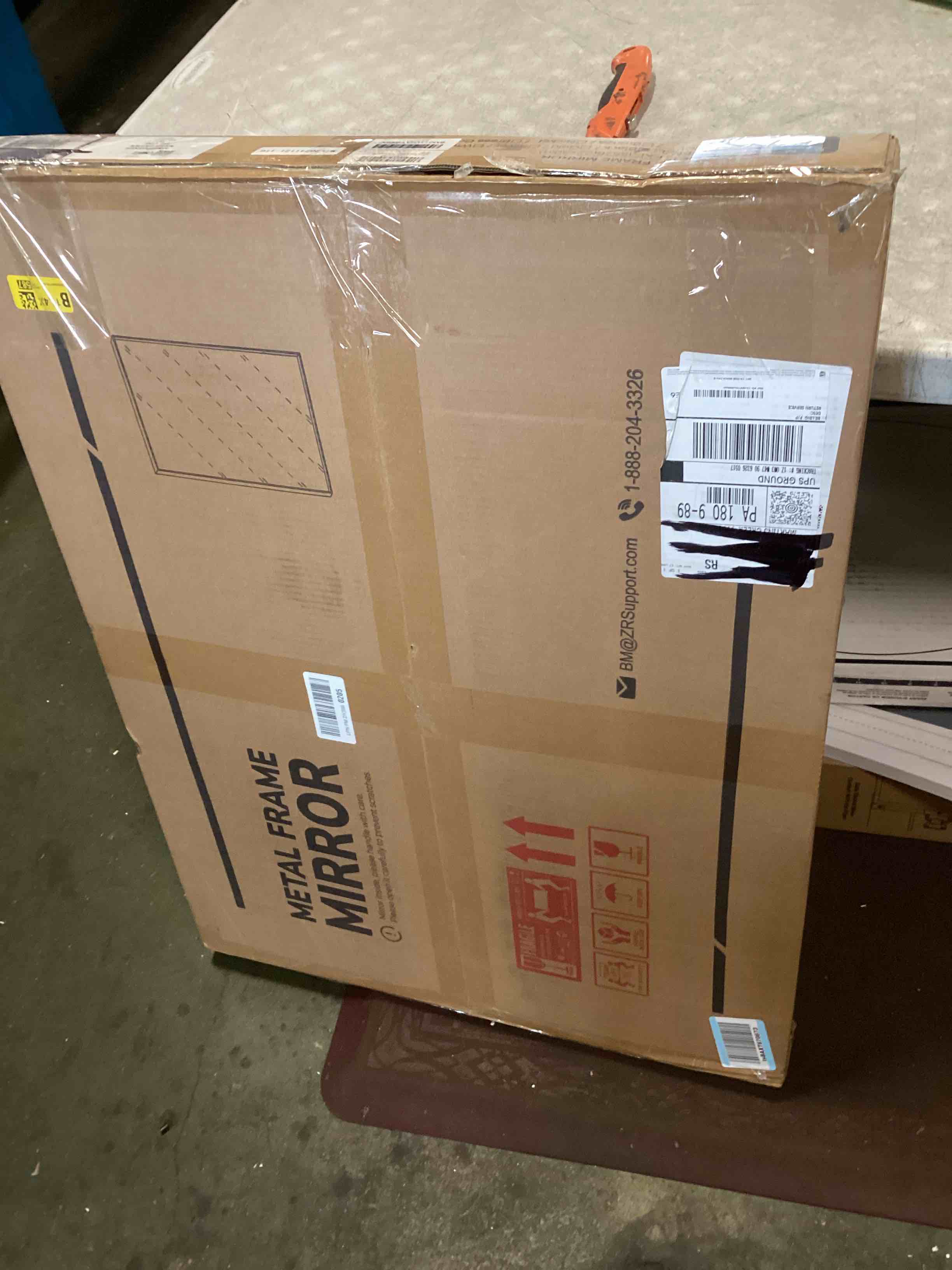 Condition photo showing Brand New for Keonjinn Black Framed Mirror for Bathroom 22 x 30 Inch Brushed Black Bathroom Mirror for Over Sink, Rectangle Wall Vanity Mirror Square Corner Metal Frame Modern Farmhouse Mirror(Horizontal/Vertical)