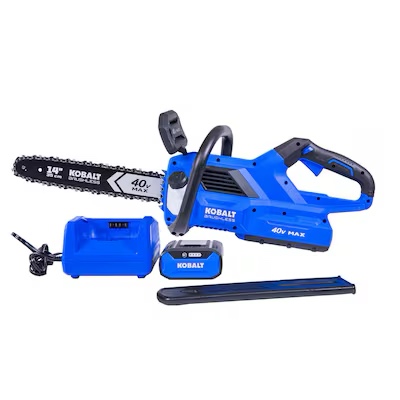 ( Missing battery) Unbranded Kobalt 14-in Chainsaw Kit (battery and charger included)