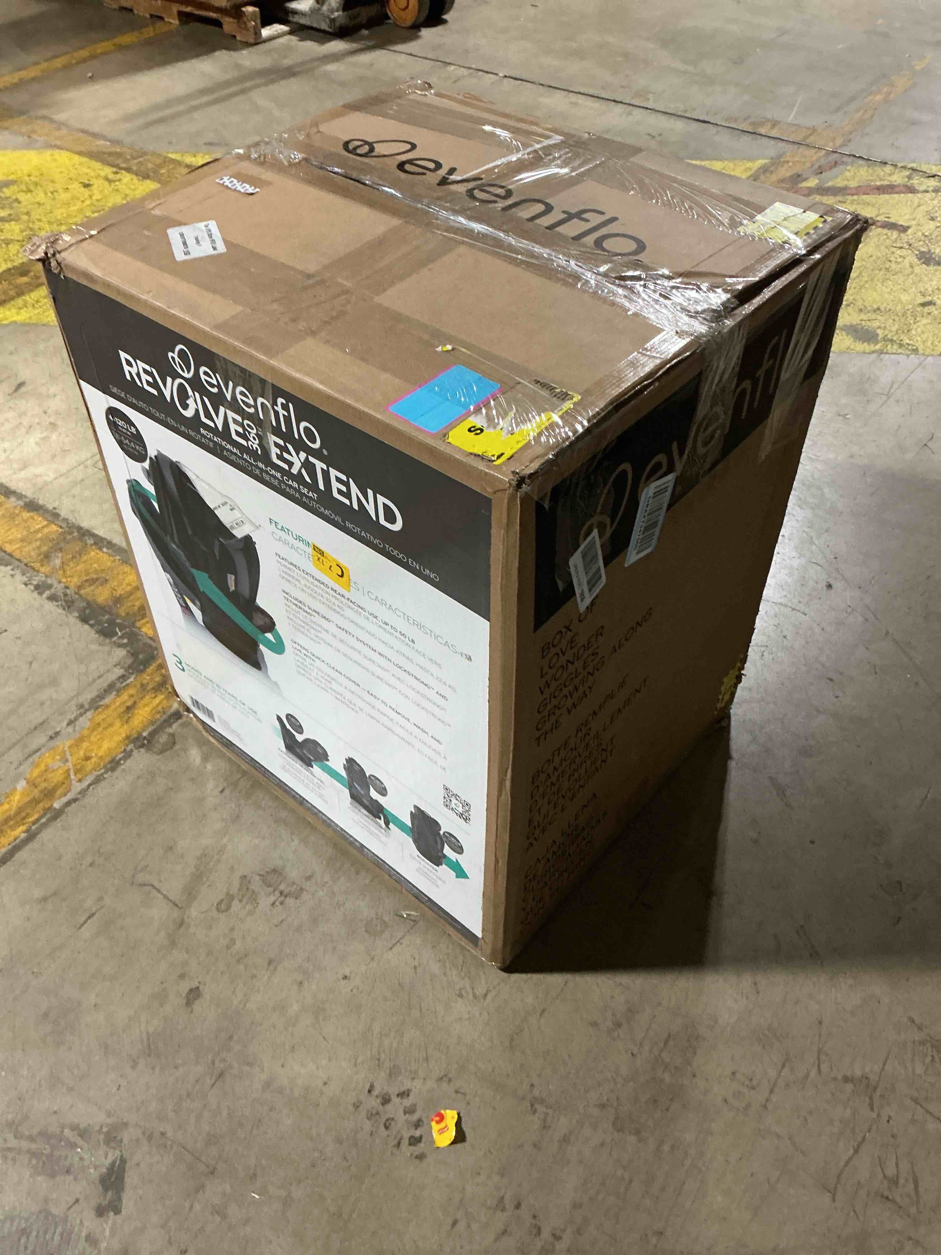 Condition photo showing Good Condition for evenflo revolve360 extend convertible car seat with 360 degree rotation, extended rear-facing, forward-facing, booster mode, and secure latch install, revere gray