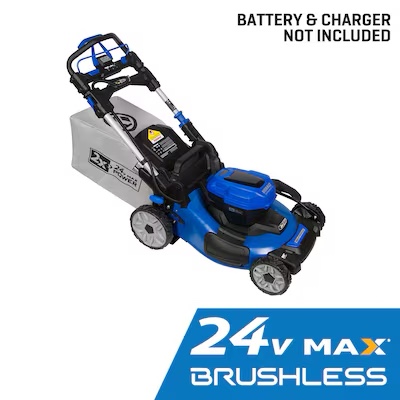 kobalt 24-volt, 20-in self propelled battery walk mowe