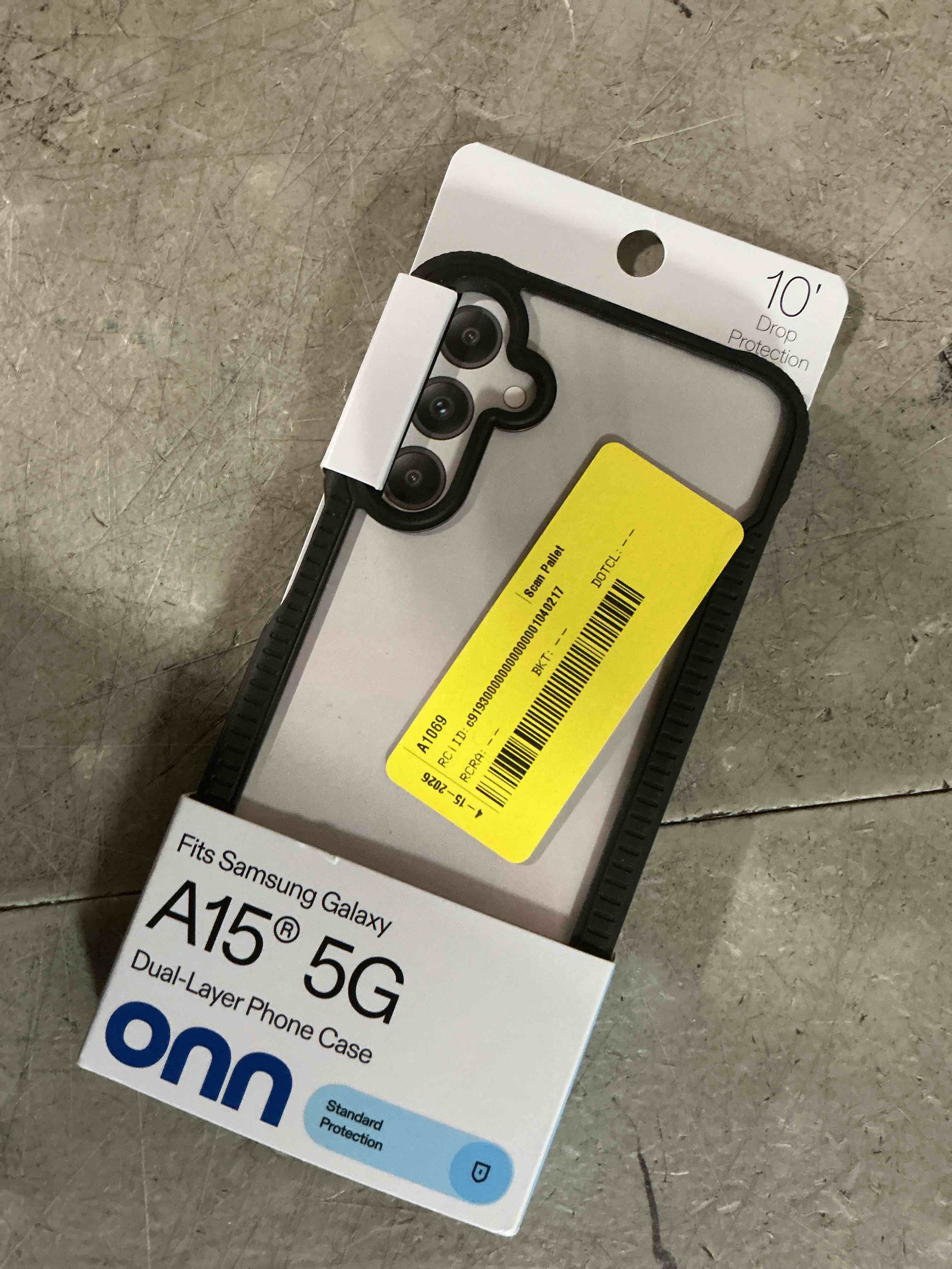 Condition photo showing Good Condition for onn dual-layer phone case for samsung galaxy a15 5g - black/clear