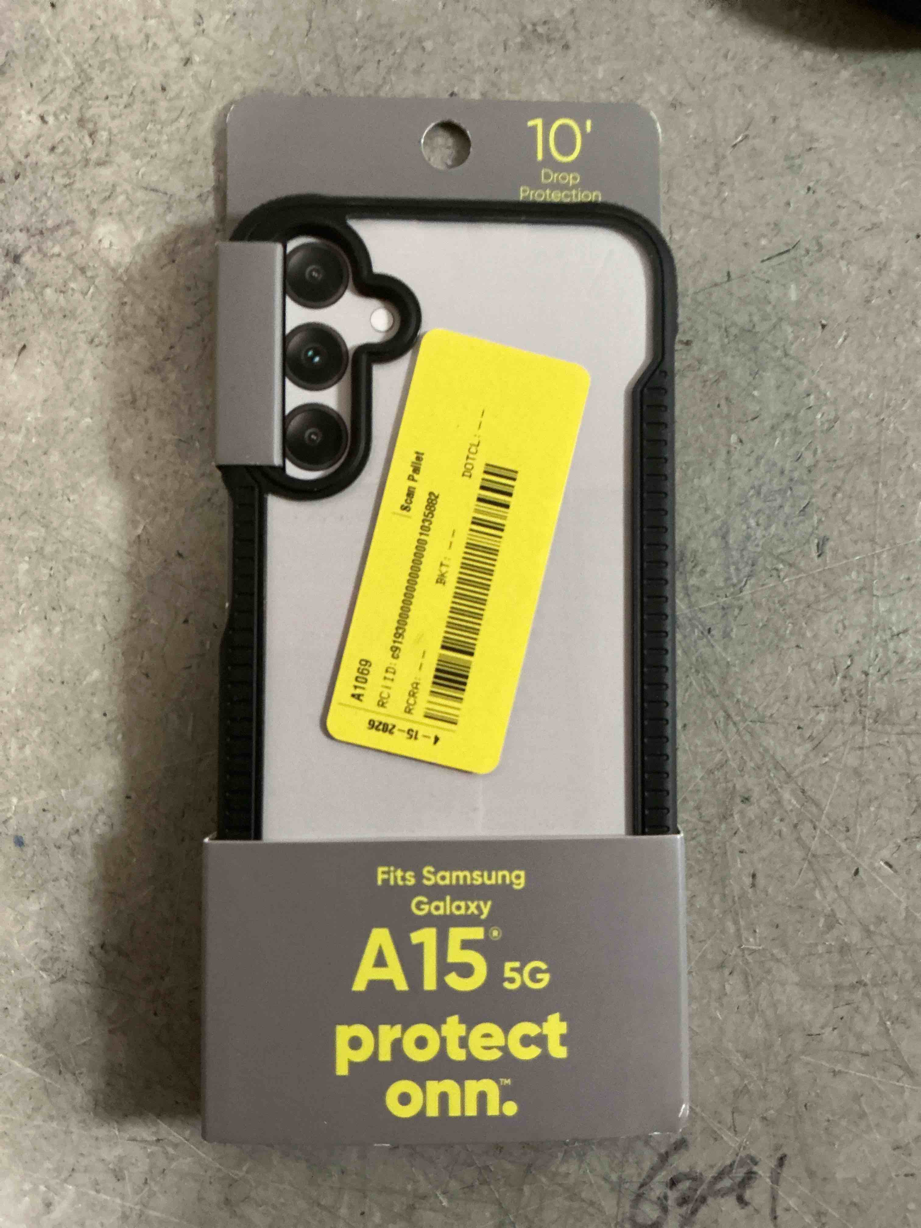 Condition photo showing Good Condition for onn dual-layer phone case for samsung galaxy a15 5g - black/clear