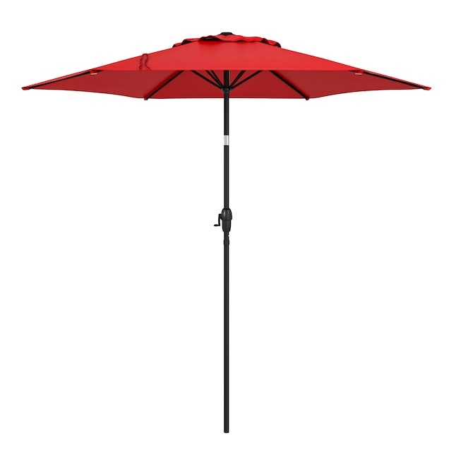 Style Selections 7.28-ft Red Patio Umbrella