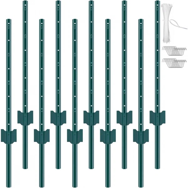 Condition photo showing Good Condition for xya metal fence post 4 ft. 10-counts per pack