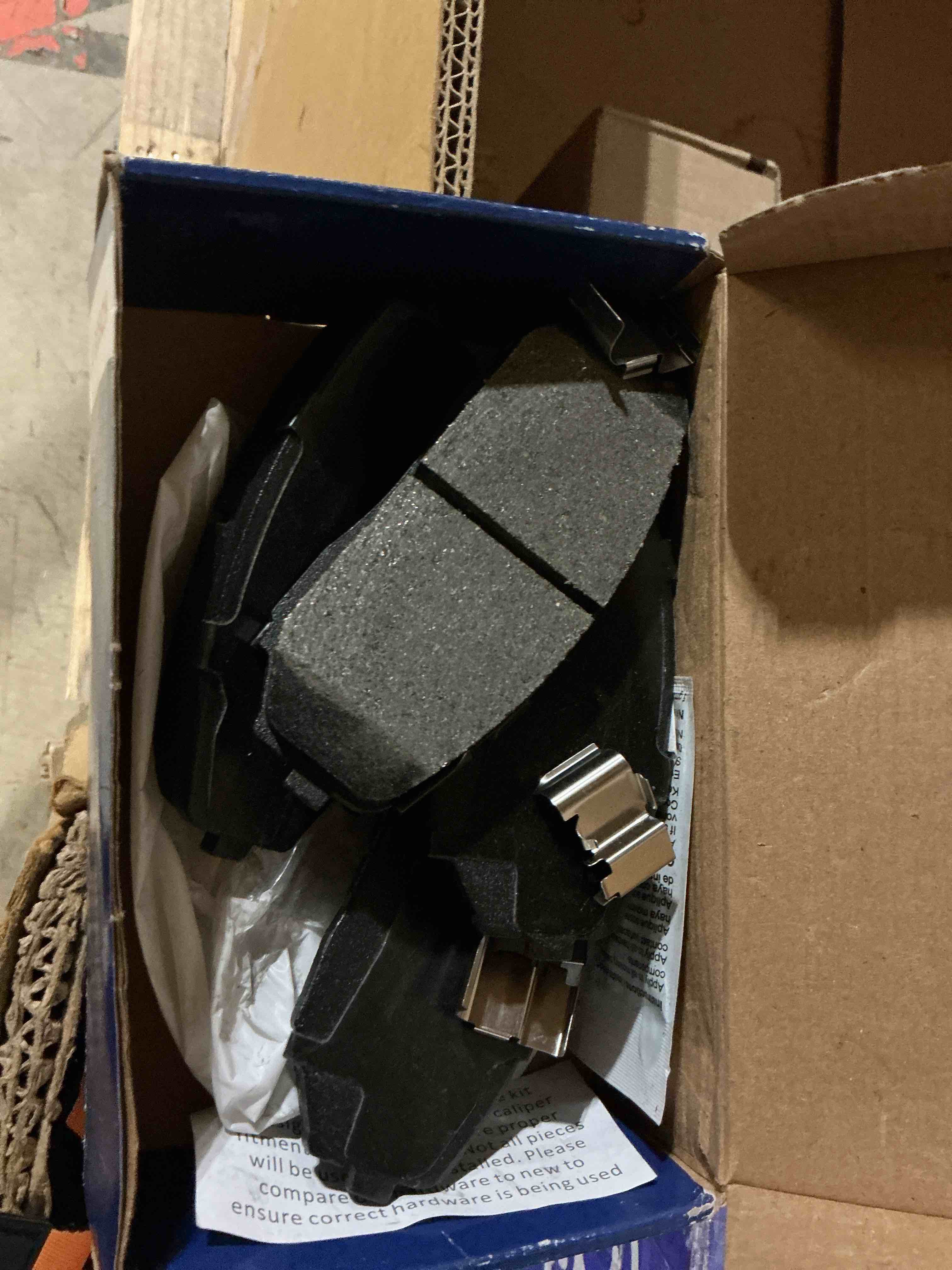 Condition photo showing As Is for bosch be1258h blue ceramic disc brake pad set with hardware - compatible with select ford edge; lincoln mkx; mazda cx-5, cx-7, cx-9; front