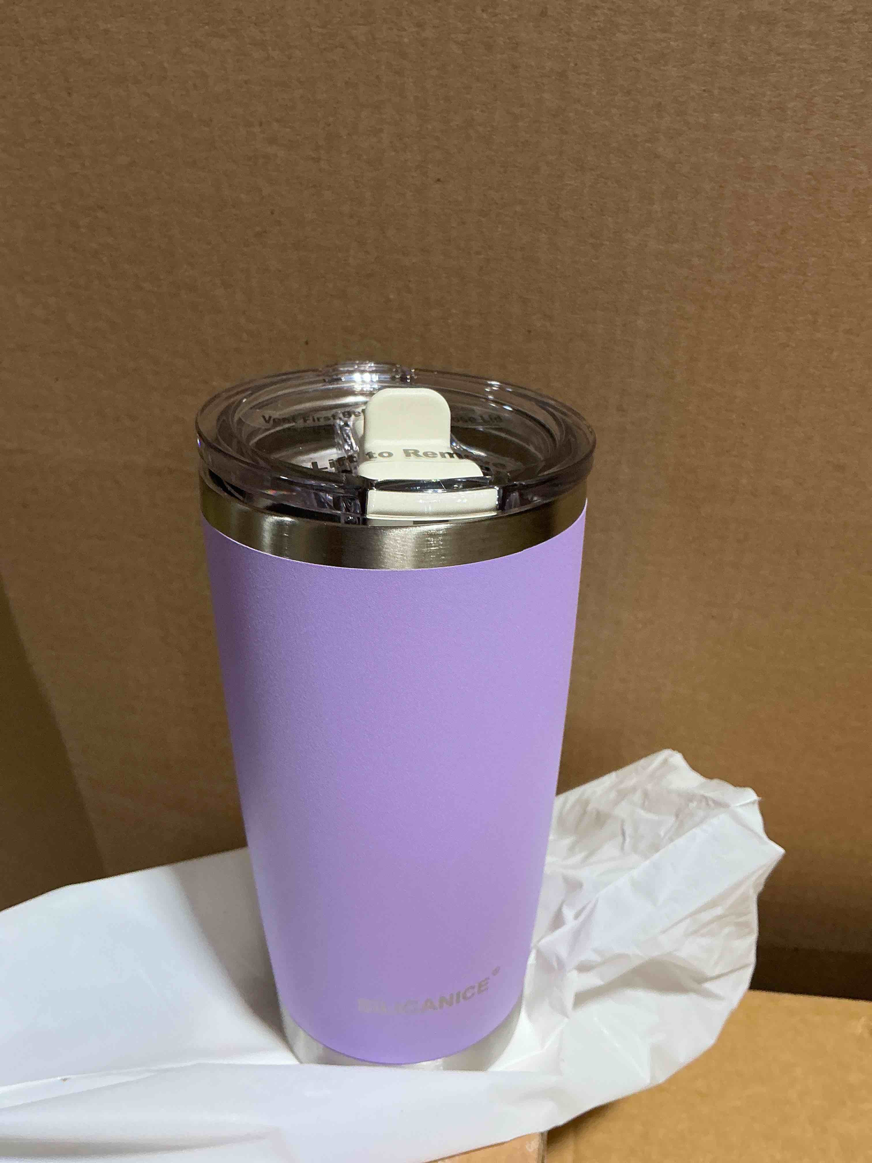 Condition photo showing Good Condition for 20oz hygienic insulated tumbler — 100% leakproof lid with removable spout & straw, reinforced vacuum-protection base, cup holder friendly, for iced coffee, smoothie/water on the go - lilac hygienic spout lilac