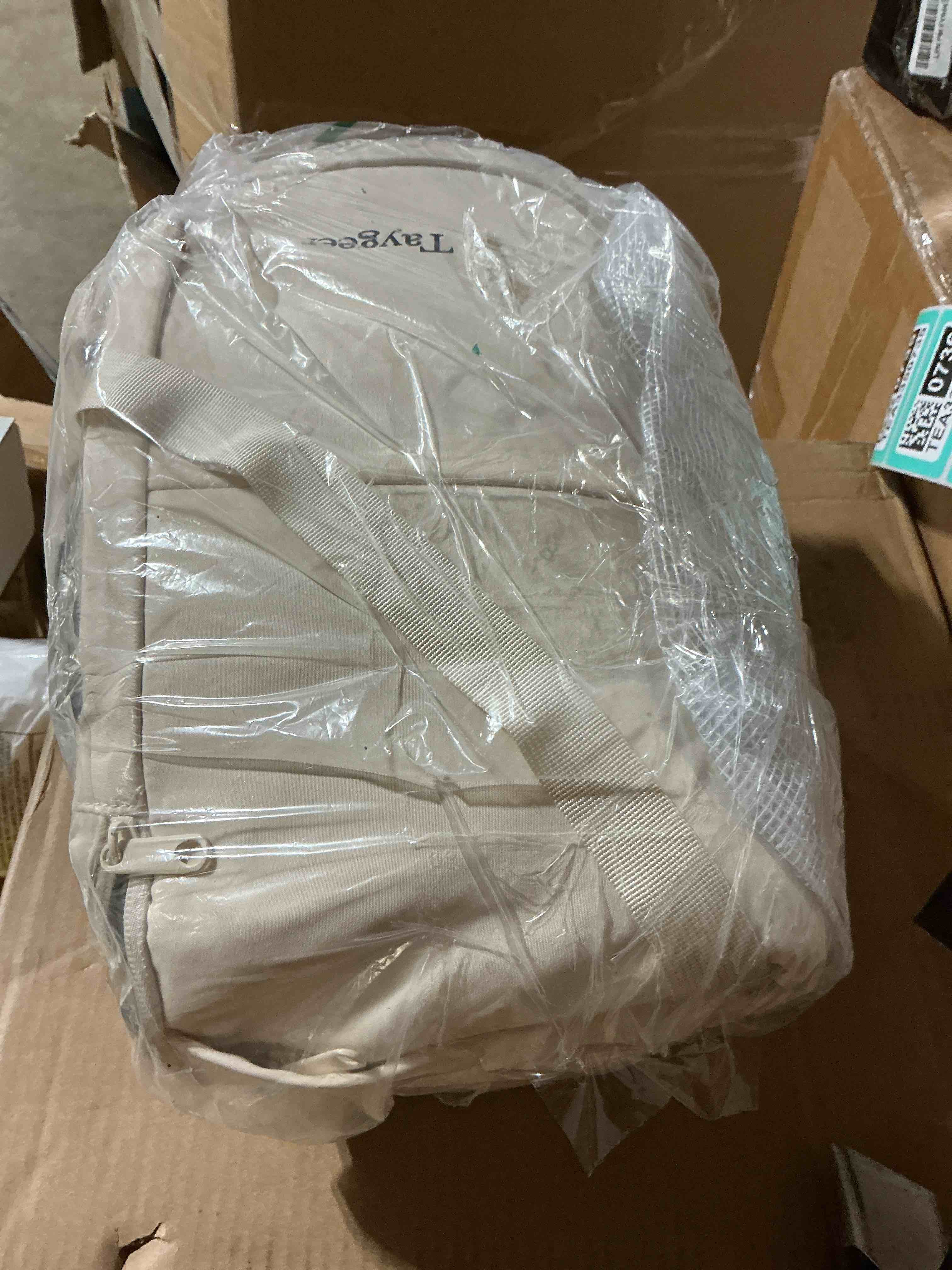 Condition photo showing As Is for (dirty) taygeer large travel backpack, 17 inch laptop backpack for women, airline approved personal item mochila, 40l lightweight luggage carryon work bag for friend and ladies business travel hiking, beige x-large creambeige