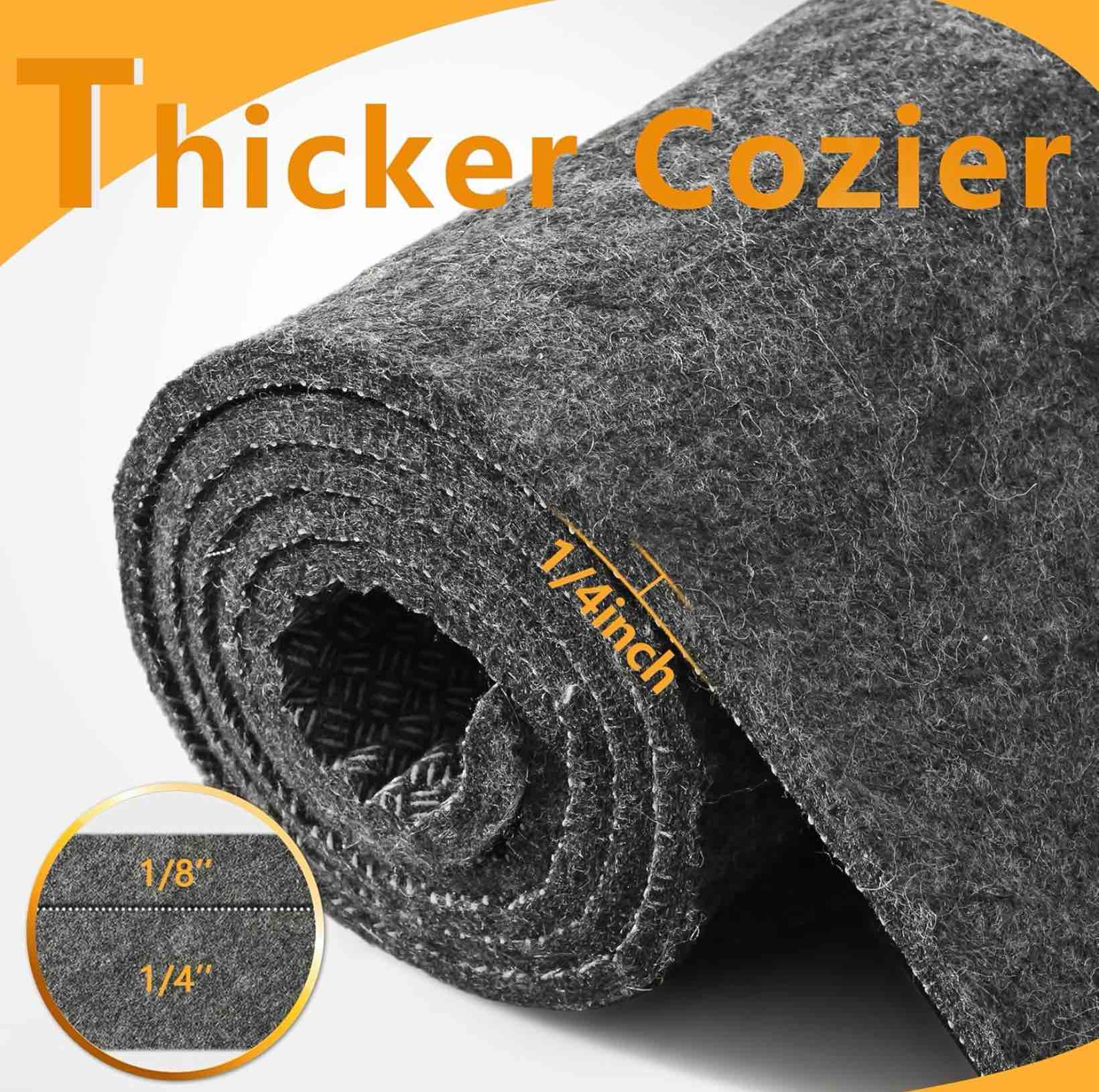 8x10 non slip rug pad gripper, 1/4" thick cushioned carpet pads for hardwood floors, felt and silicone backing, under area rugs anti skid mat keep rugs in place 8' x 10' (rectangular) 1/4" thick