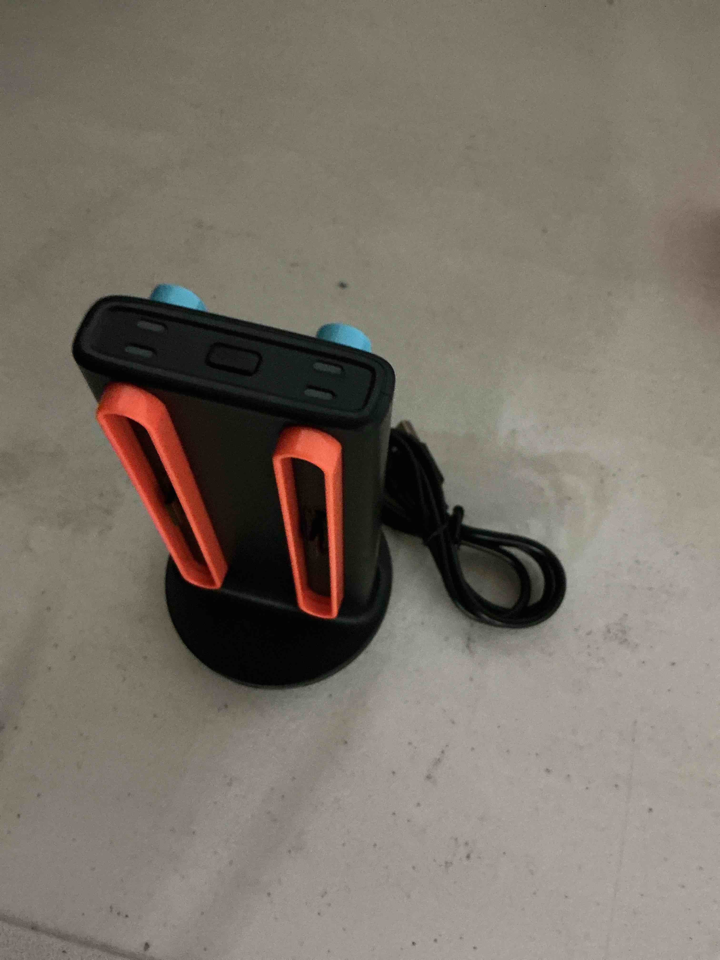 Condition photo showing Good Condition for charging dock for nintendo switch 2 joycon, fast dual-side charging, 9 rgb light modes, magnetic plug-in joy con charger stand with usb-c cable, black