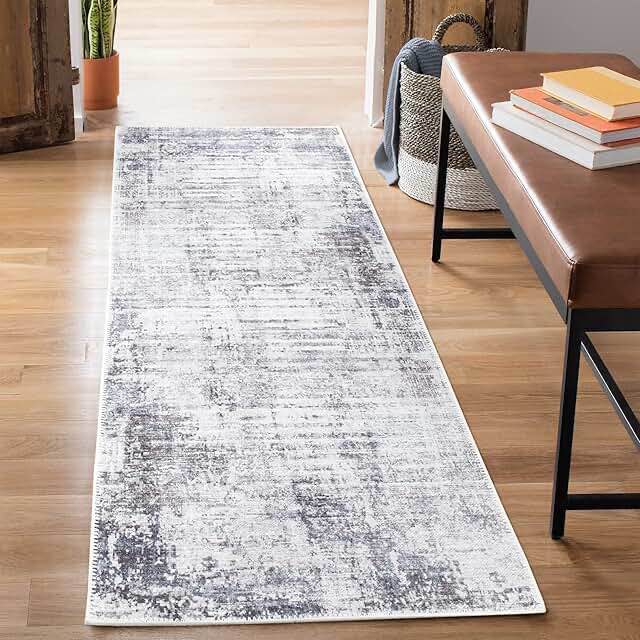 Florida Gray 2 ft. x 7 ft. Modern Abstract Runner Rug