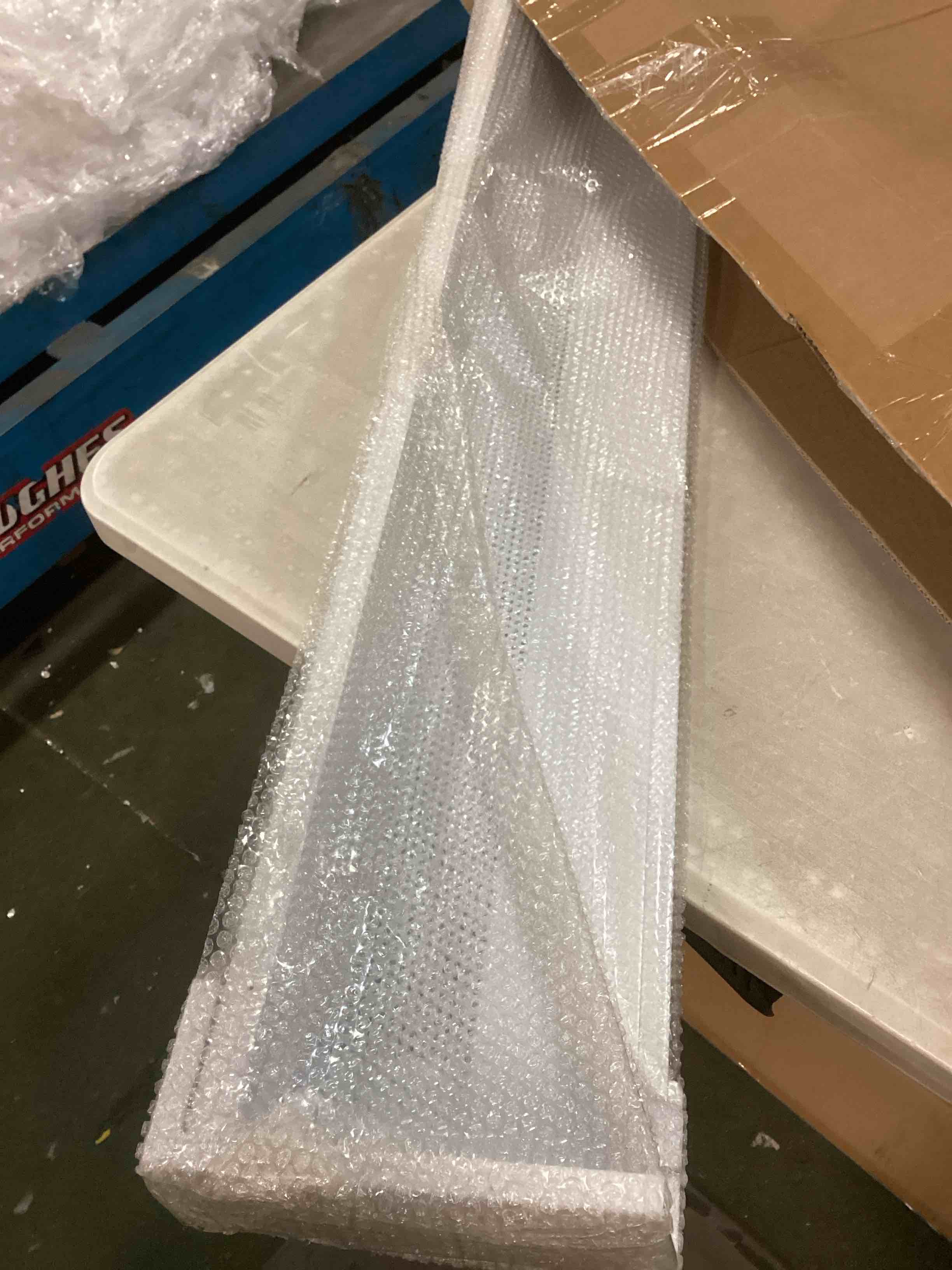 Condition photo showing Good Condition for Upgraded 4 FT Base board Heater Cover with Left and Right Endcaps, Galvanized Steel Easy Slip-On Heater Cover for Replacing Old and Rusty Looking Electric and Hydronic Base board Heat Covers