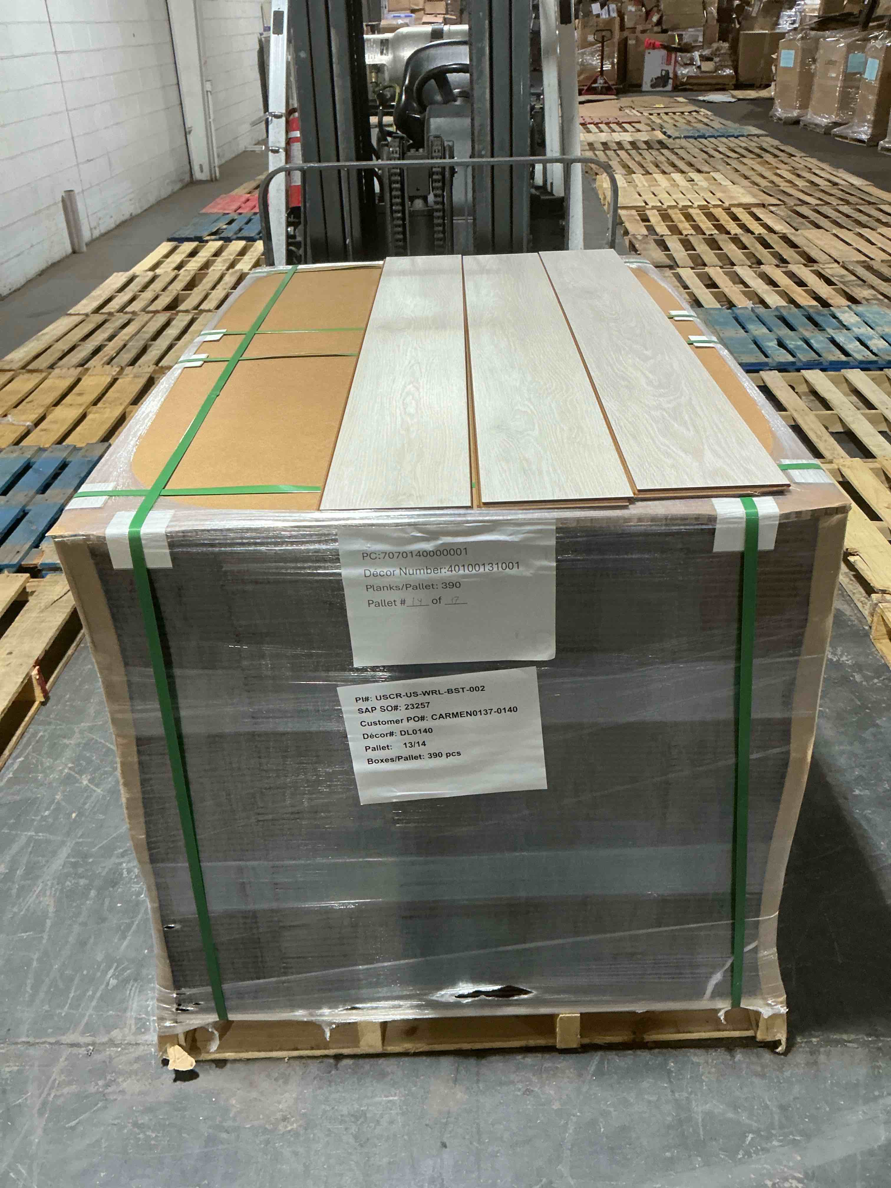 1228.91 12 mm laminate flooring with attached pad 7.5625 inches wide by 60 inches long