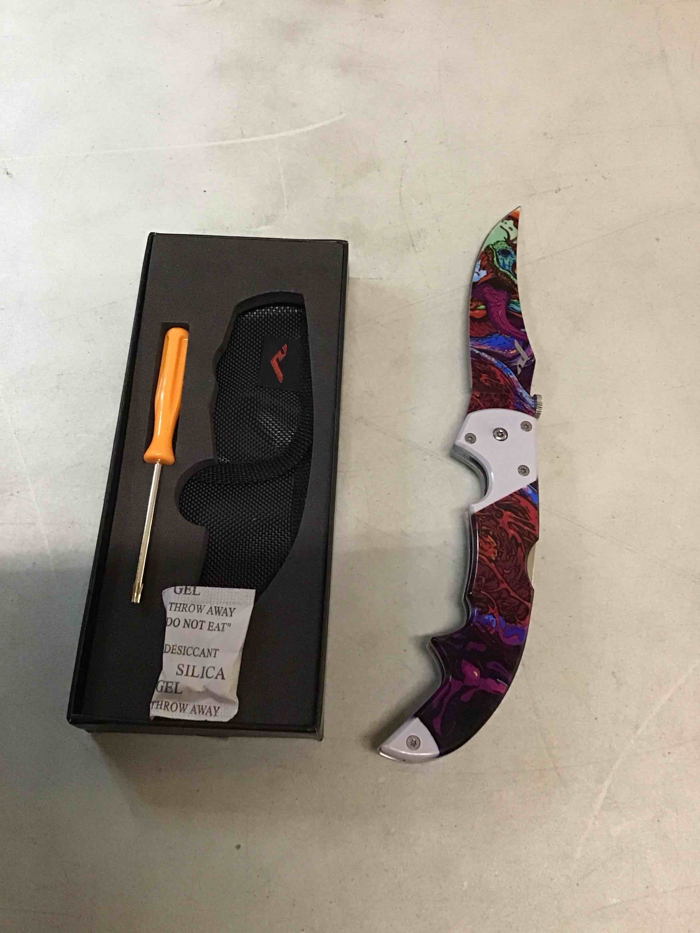 Condition photo showing New/Like New for Doppler Falchion Knife Hyper Beast Randomized 