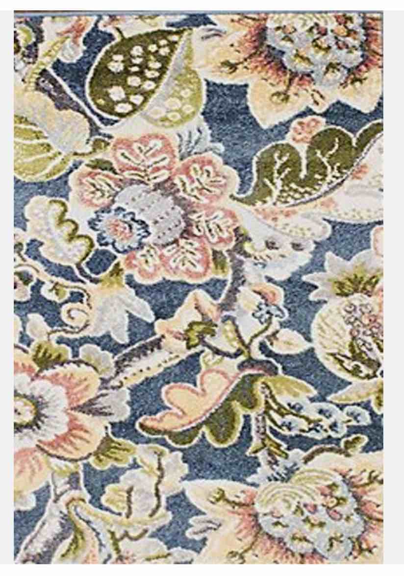 home by shr floral 5’3”x7’ area rug