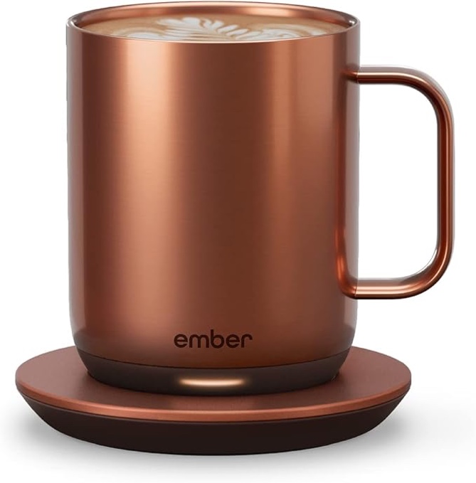 Ember Mug 2 10oz Temperature Control Smart Mug White: Ceramic & Stainless Steel, Hand Wash, Includes Coaster, Hot Beverages