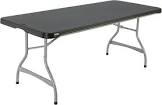 Lifetime 6' Commercial Grade Stacking Folding Table, Black