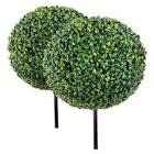 LCG Florals 2-Pack 15" Premium Decorative Artificial 15" Boxwood Balls