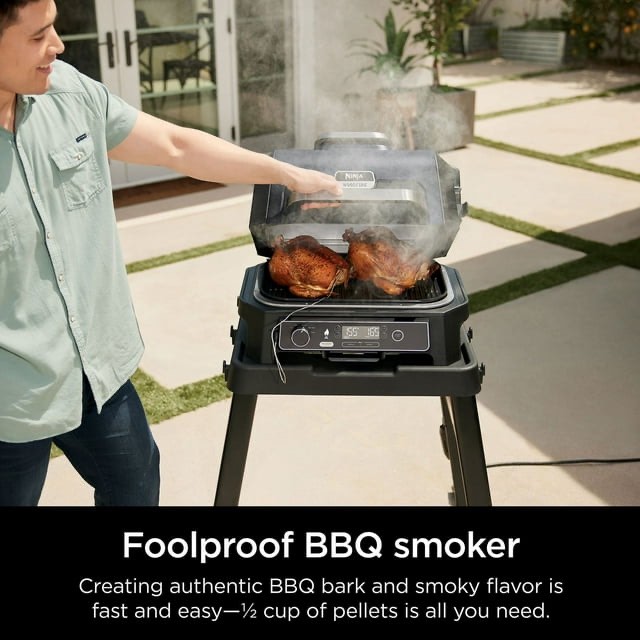 Ninja Woodfire® Pro 4-in-1 XL Outdoor Grill & Smoker with Built-in Thermometer
