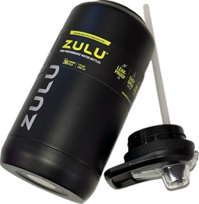 Zulu Black 64oz Stainless Steel 36 Hour Insulated Jug Water Bottle w/ Straw