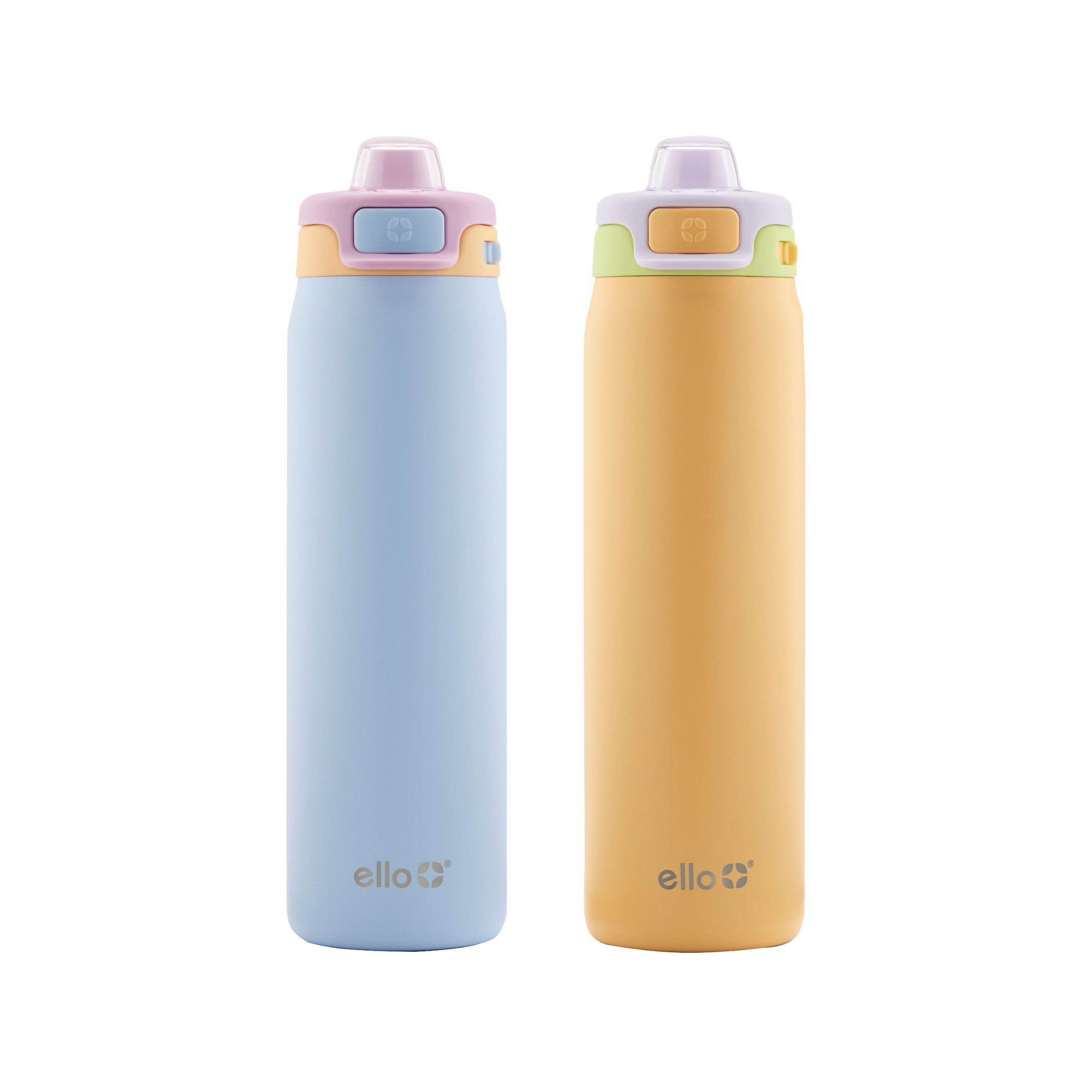 Ello Pop & Fill Stainless Steel Water Bottle, 2 pk./22 oz.