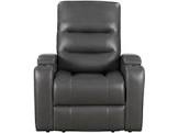 Homelegance Living Room Power Reclining Chair with Power Headrest, Receptacle, Cup-Holder Storage Arms
