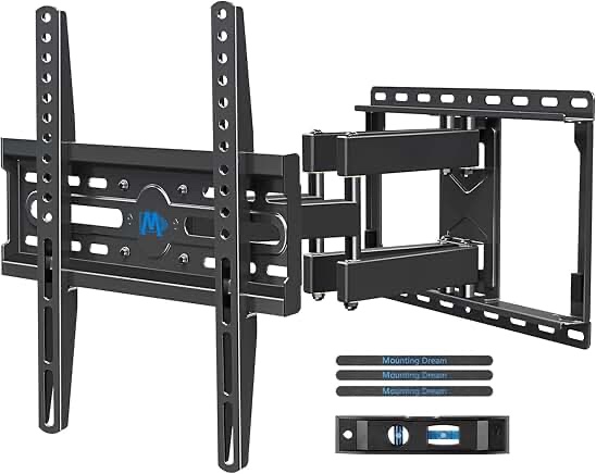 onn. Full Motion TV Wall Mount for 50  to 86  TVs  up to 15° Tilting