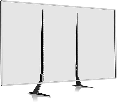 onn. Metal Tabletop TV Stand for 37  to 70  TVs  Holds up to 110 lbs  Black