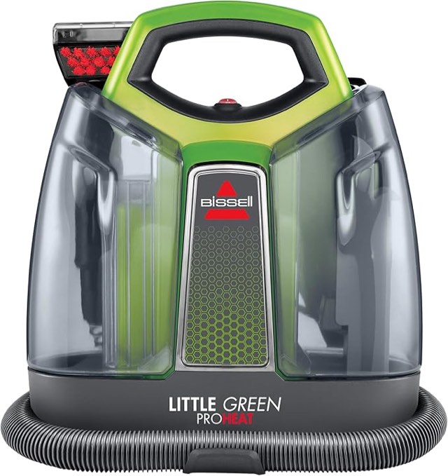 BISSELL Little Green Proheat Portable Deep Cleaner/Spot Cleaner and Car/Auto Detailer with self-Cleaning HydroRinse Tool for Carpet and Upholstery, 2513E