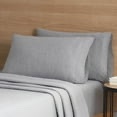 Mainstays Cotton Rich Extra Soft Jersey Bed Sheet Set, Full, Grey Heather , 4 Pieces