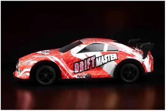 Drift Master Remote Control Car, Red and White, 1:24 Scale RC Drift Racing Vehicle