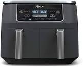 Ninja - Foodi 6-in-1 8-qt. 2-Basket Air Fryer with DualZone Technology & Air Fry, Roast, Broil, Bake, Reheat & Dehydrate - Dark Gray