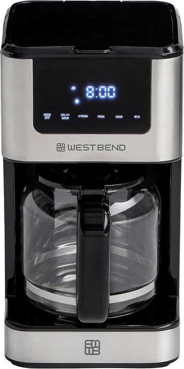 West Bend 12 Cup Hot & Iced Coffee Maker  in Stainless Steel