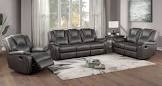 Katrine 3-Piece Manual Motion Set, Charcoal (Sofa, Loveseat & Chair)