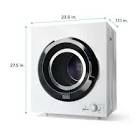 Black+Decker - 2.65 Cu.Ft. Stackable Smart Electric Dryer with Standard Wall Outlet - White