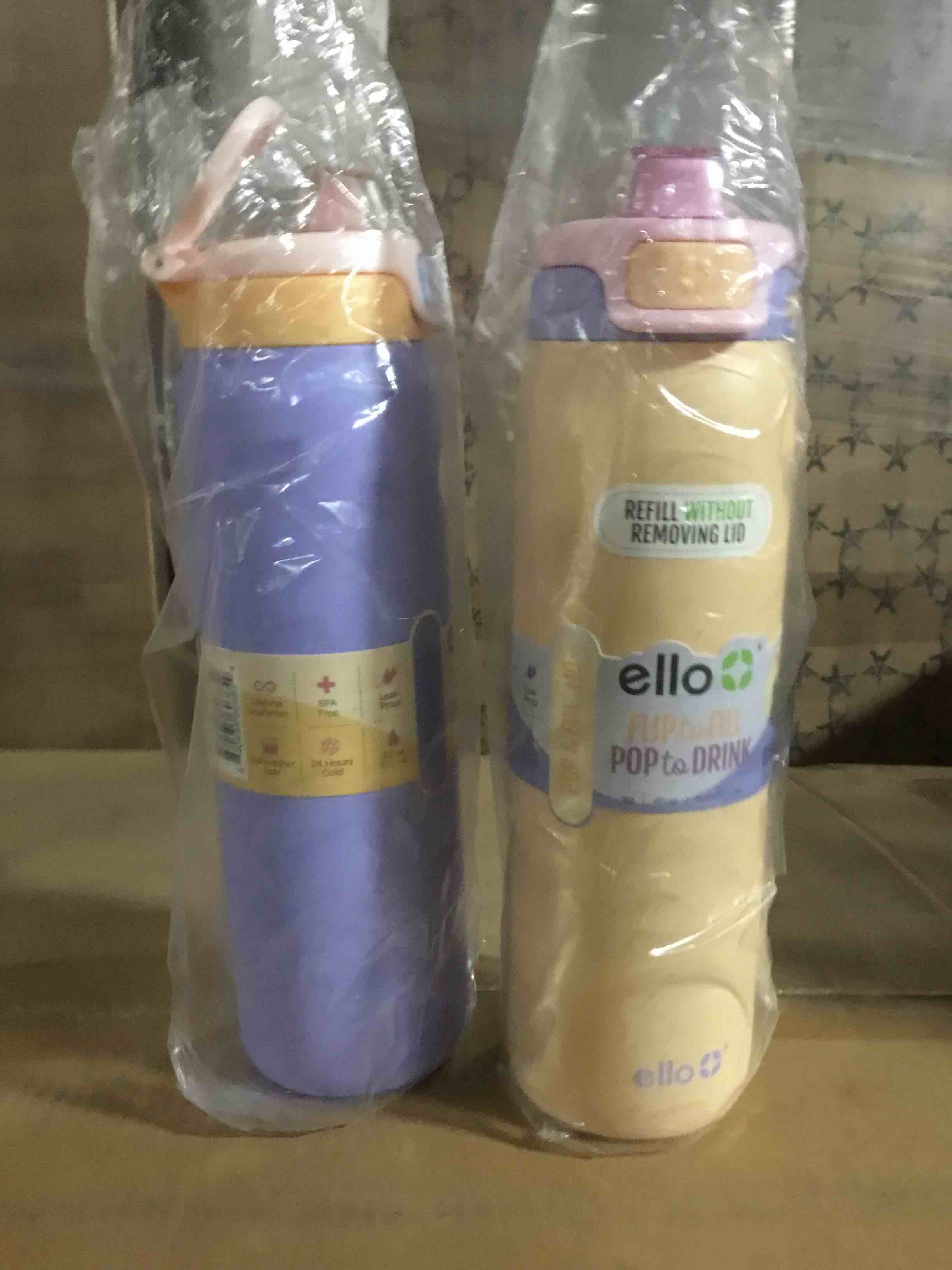 2 Ello Pop & Fill Stainless Steel Water Bottle with Quick Fill Technology, Double Walled Vacuum Insulated Metal, Leak Proof Locking Lid, Sip & Chug, BPA Free, Holiday Gift for Him Her, 22oz, 32oz, 40oz