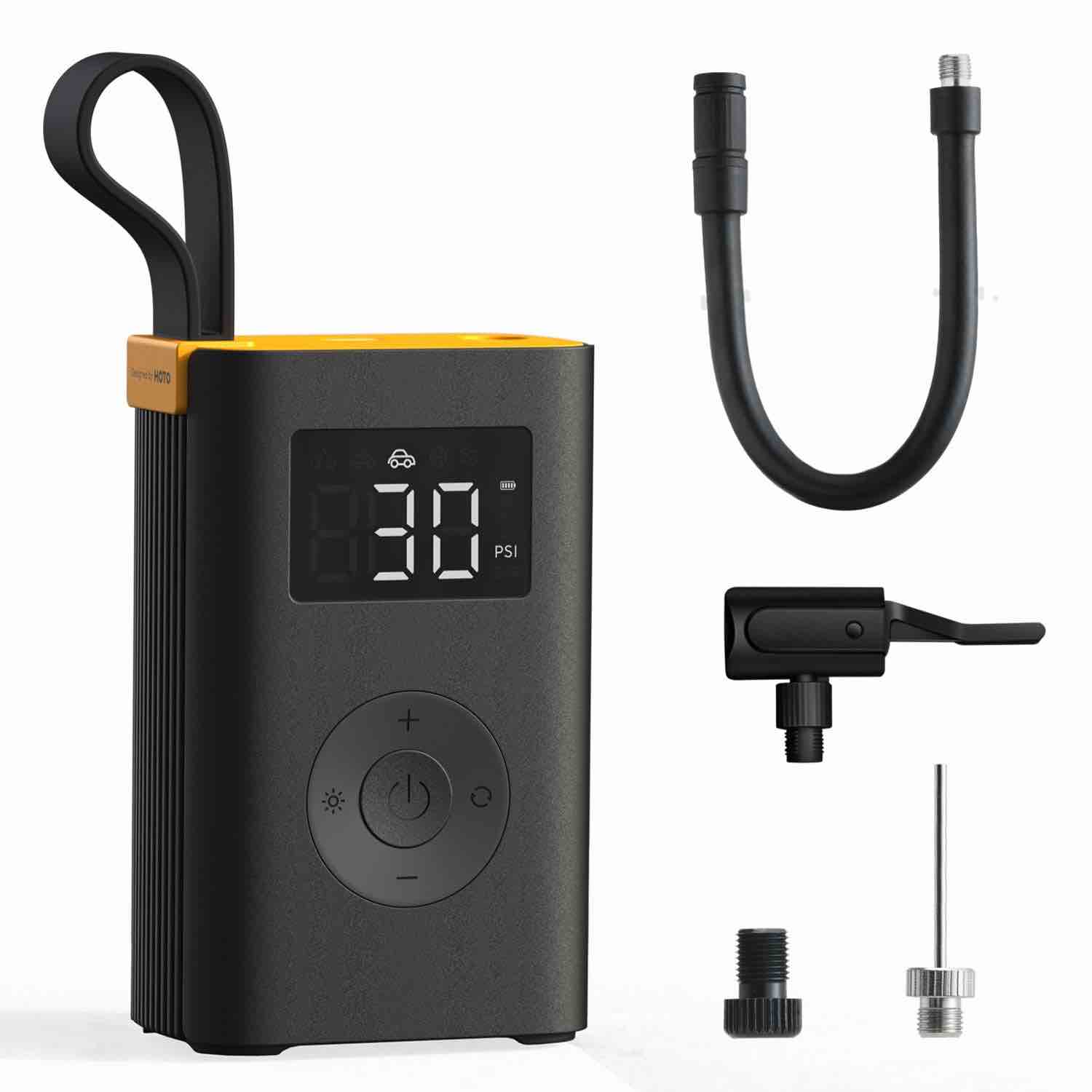  Tools HOTO Air Pump ADV, 150 PSI Portable Tire Inflator & Air Compressor Tool with Digital Pressure