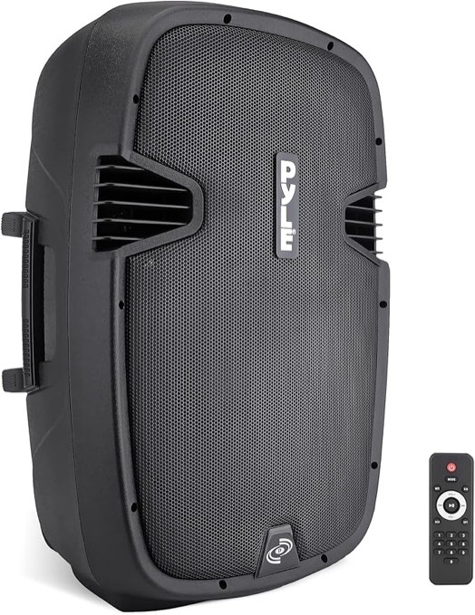 PYLE-PRO PA Speaker with Bluetooth - 2-Way 600W RMS CLASS A/B Amplification w/ 3-Channel Mixer, 15” Woofer, 1.75” Titanium Tweeter - DJ, Band, Party or Ev