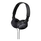 sony - zx series wired on-ear headphones - black