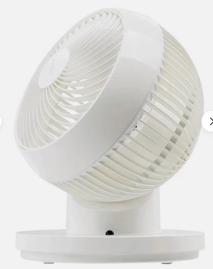 woozoo 360 degree oscillating personal fan, white