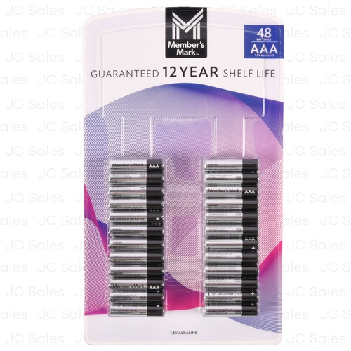 (incomplete) member's mark alkaline aaa batteries (48 pack)
