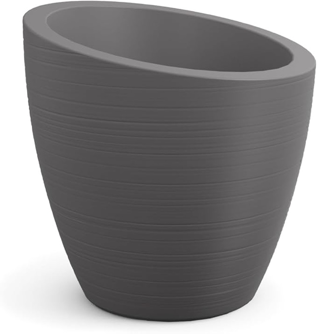 Mayne Modesto 20in Round Planter - Graphite Grey - 20in x 20in x 20in - Polyethylene - Soil Capacity: 8 Gallons (8879-GRG)