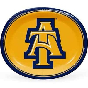 NCAA HBCU Oval Paper Plates, 10" x 12" , 50 ct., NC A&T State University