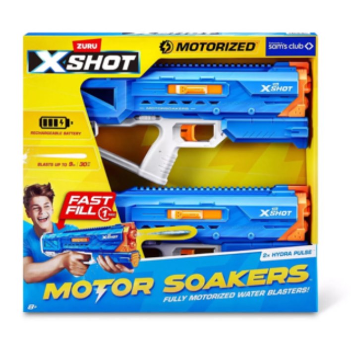 Zuru X-Shot Water Hydra Pulse Motor Soaker, 2 pk.