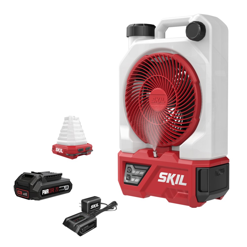 SKIL 20V 7 In. Misting Fan and Collapsible Lantern Combo NEW