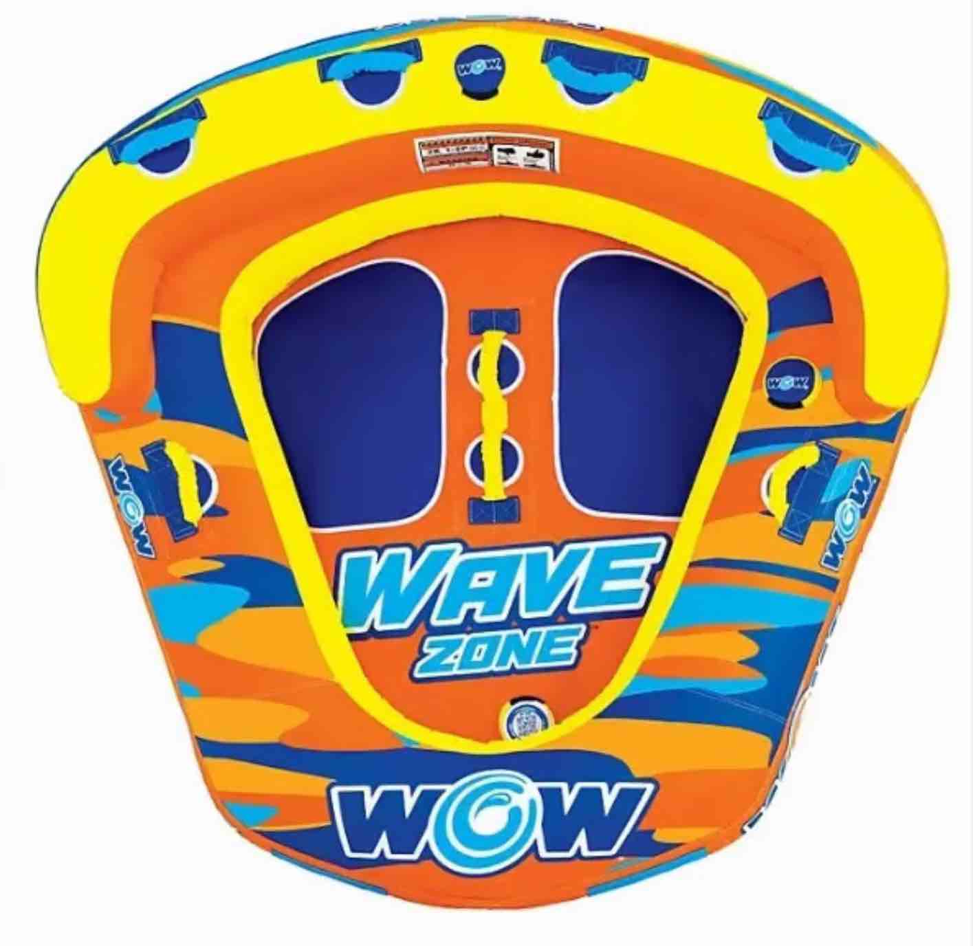 WOW Sports Wave Zone 2-Person Inflatable Towable Water Tube Cockpit Seating