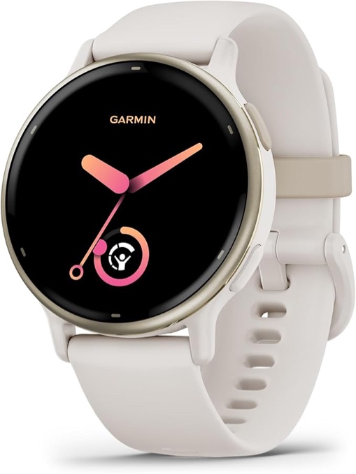 garmin vívoactive 5, health and fitness gps smartwatch, amoled display, up to 11 days of battery, ivory